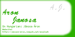 aron janosa business card
